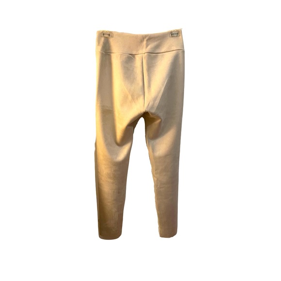 Splendid MEDIUM Soft Suede Skinny Stretchy pants like Leggings Beige Creme Tan - Picture 2 of 10
